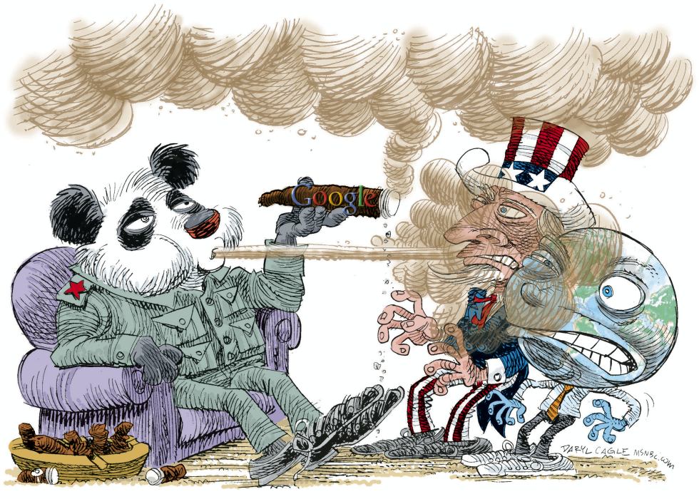  EL CIGARRO APESTOSO- CHINA-GOOGLE  by Daryl Cagle