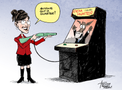 PALIN DEMOCRAT HUNTER by Rob Tornoe
