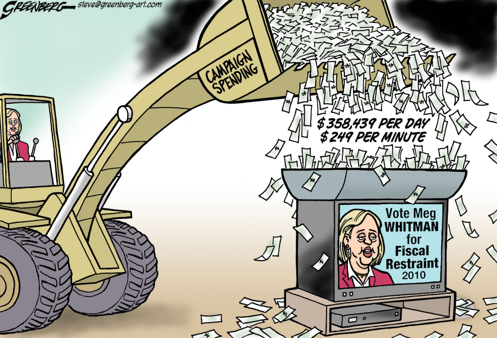 Meg Whitman Calif spending