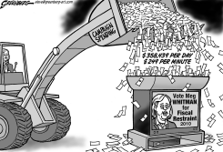 MEG WHITMAN CALIF SPENDING BW by Steve Greenberg