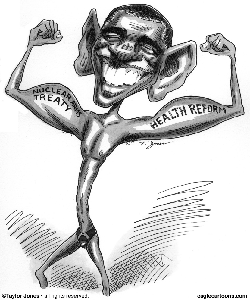 Obama flexes