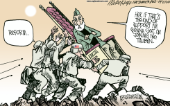 KARZAI AND REFORM  by Mike Keefe