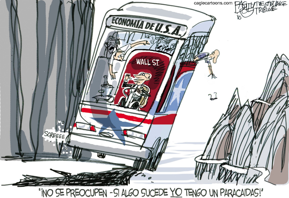  WALL STREET APOSTADOR  by Pat Bagley