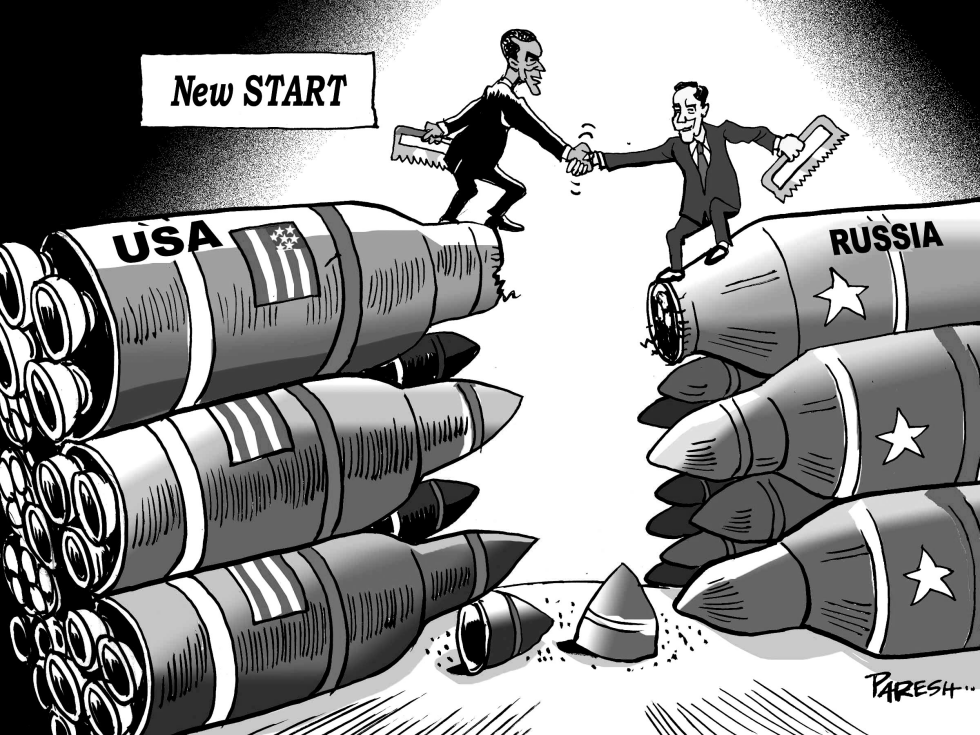  US,RUSSIA CUT ARMS by Paresh Nath