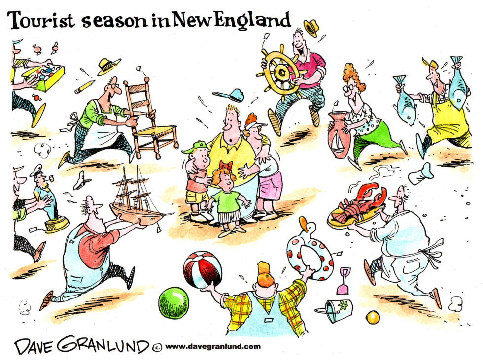  TOURIST SEASON IN NEW ENGLAND by Dave Granlund