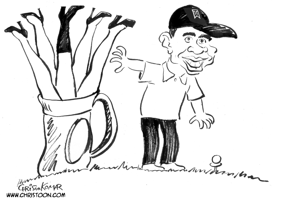 Tiger's back - B&W