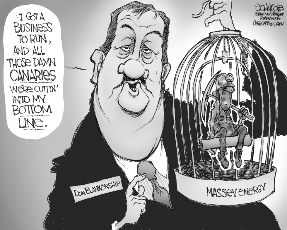 Massey Energy Don Blankenship BW