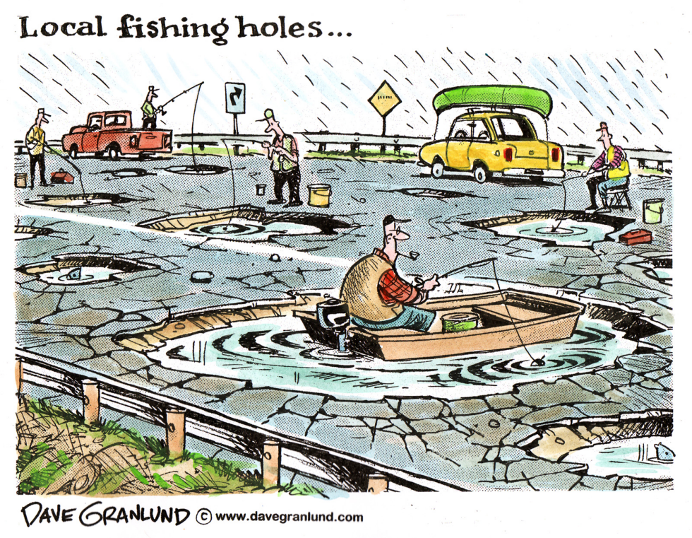  LOCAL FISHING HOLES by Dave Granlund