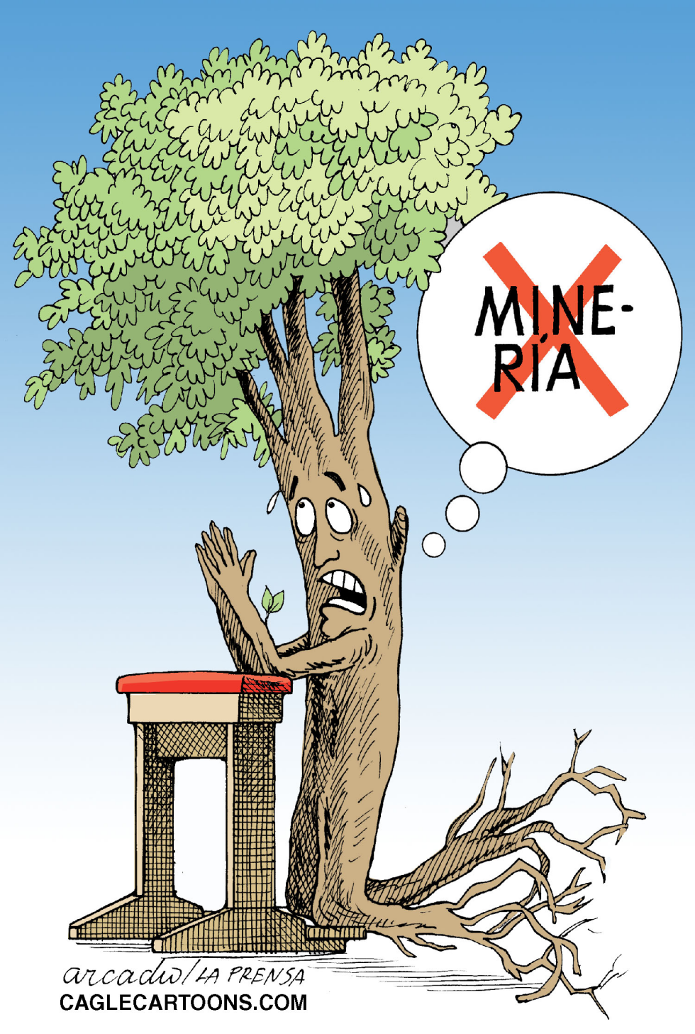 Arbol en plena oración col