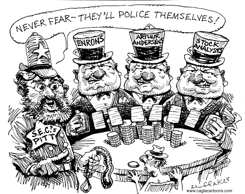SELF POLICE STOCK MARKET by Sandy Huffaker