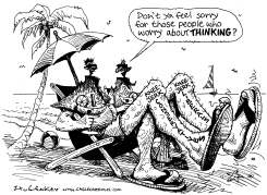 KNEE JERK THINKING by Sandy Huffaker