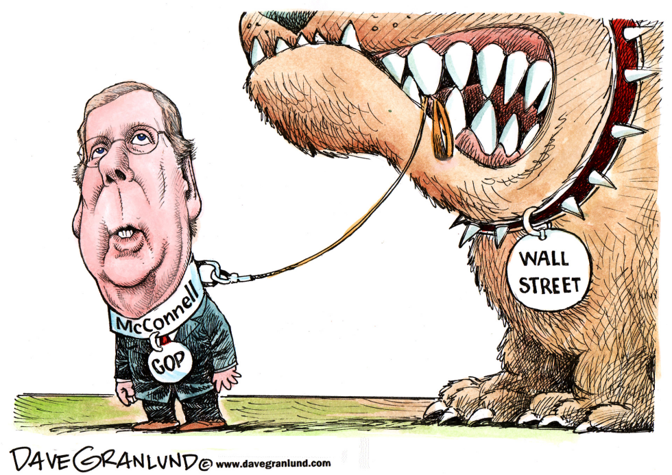  MITCH MCCONNELL AND WALL STREET by Dave Granlund