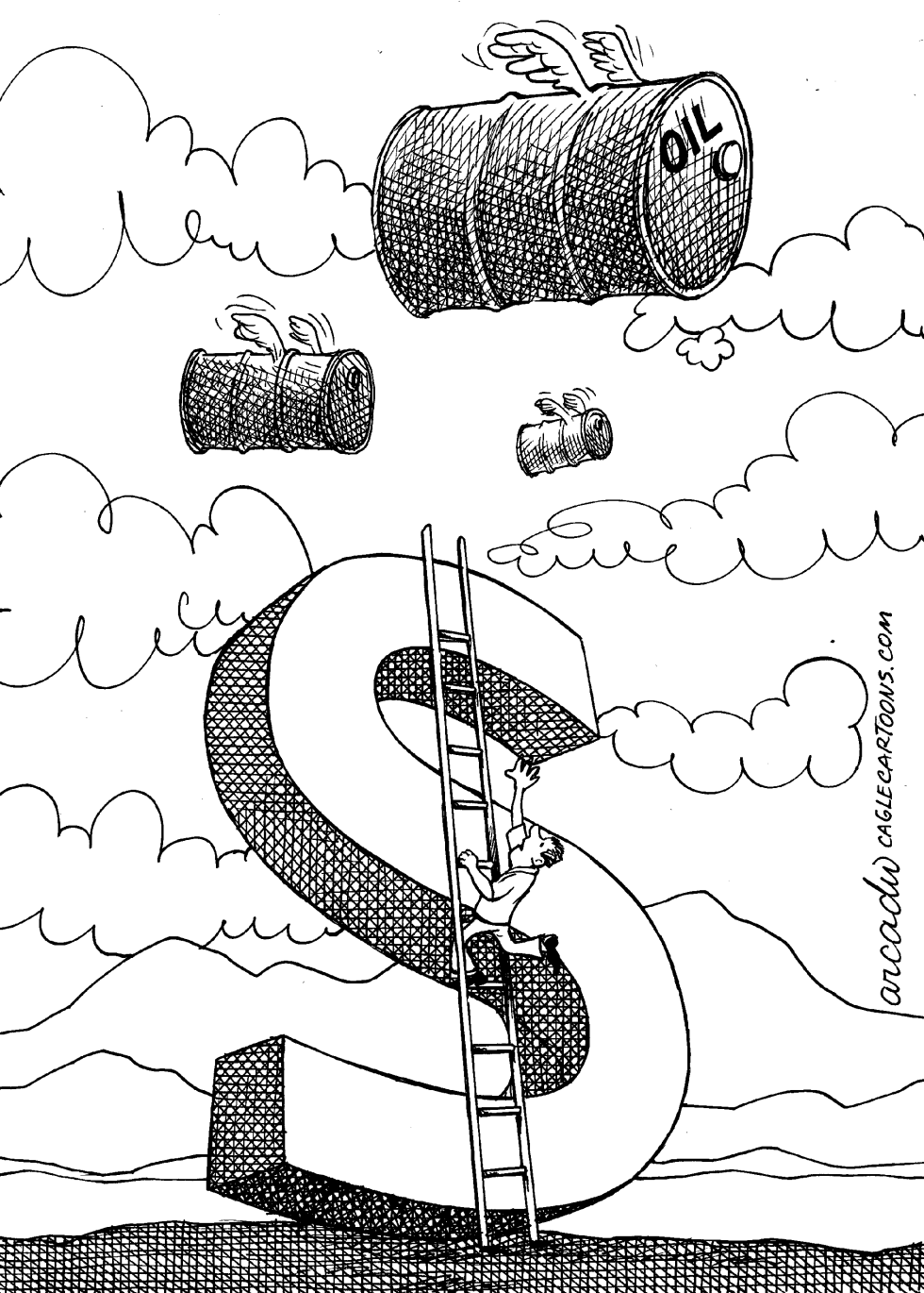 Flying Oil Prices BW