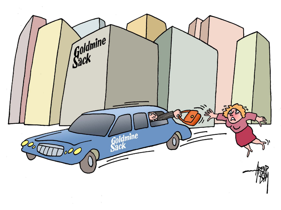 Goldman Sachs as bag-snatcher