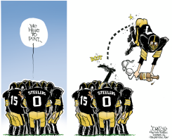 STEELERS PUNT BIG BEN  by John Cole