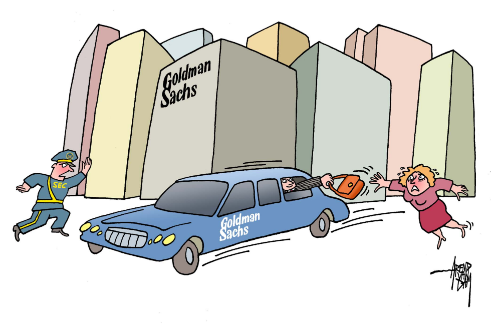 Goldman Sachs bag-snatcher and SEC policeman
