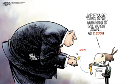 GETTING TOUGH ON WALL STREET  by Nate Beeler