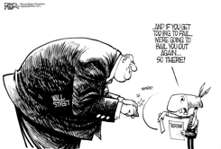 GETTING TOUGH ON WALL STREET by Nate Beeler