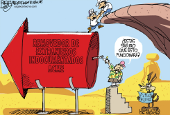 LEY DE INMIGRACION DE ARIZONA /  by Pat Bagley