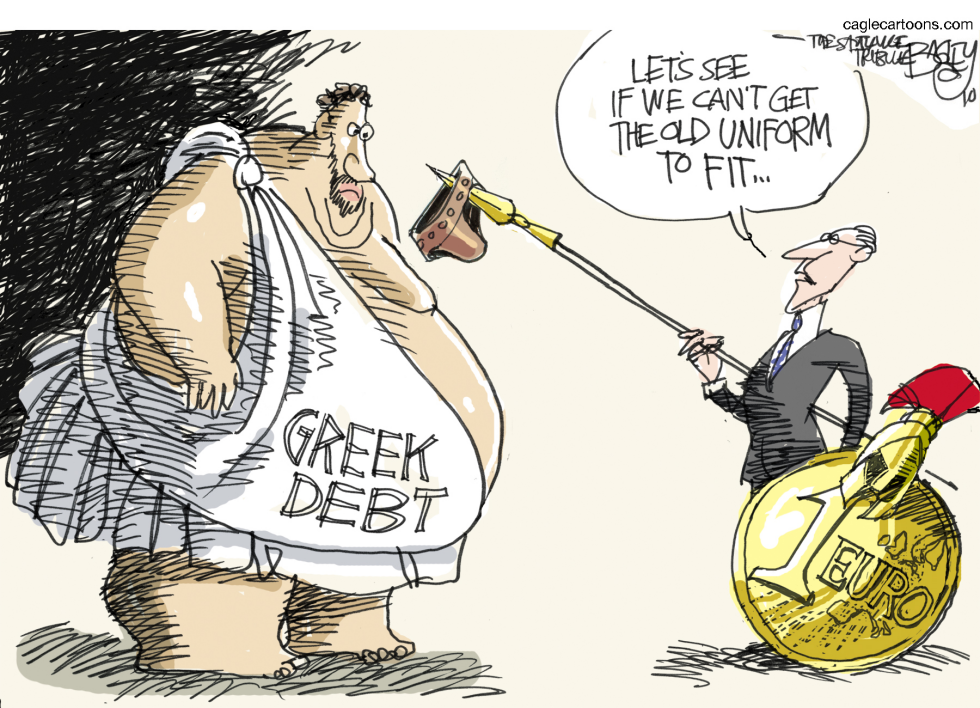  SPARTAN GREEK AUSTERITY by Pat Bagley