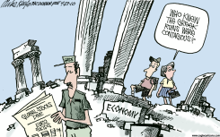 GREEK ECONOMY  by Mike Keefe