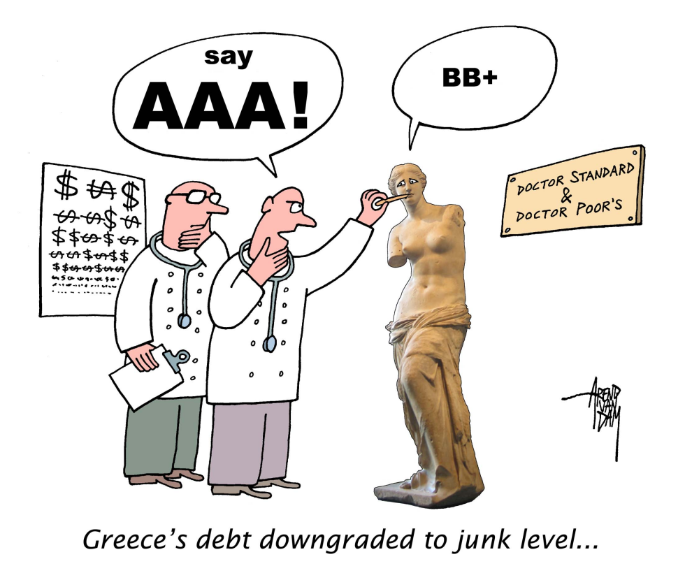 Greeces debt downgraded to junk level