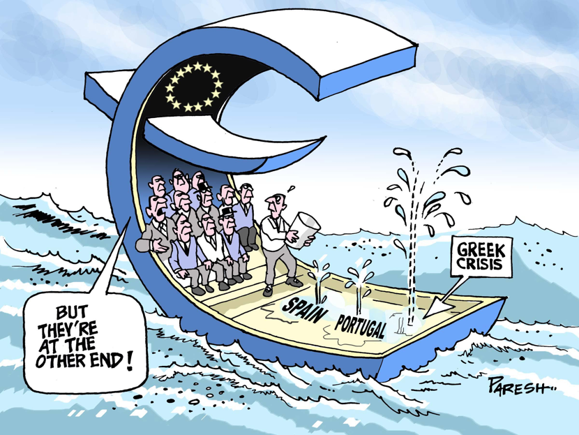 Euro in trouble COLOR