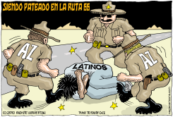 SIENDO PATEADO EN LA RUTA 66 / by Monte Wolverton