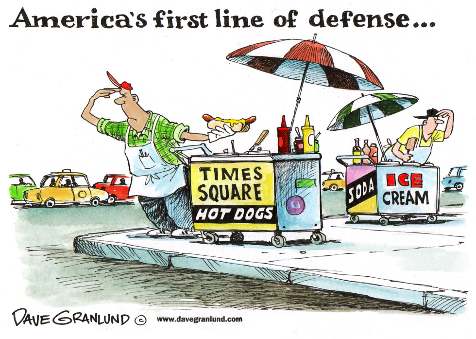  TIMES SQUARE VENDORS by Dave Granlund