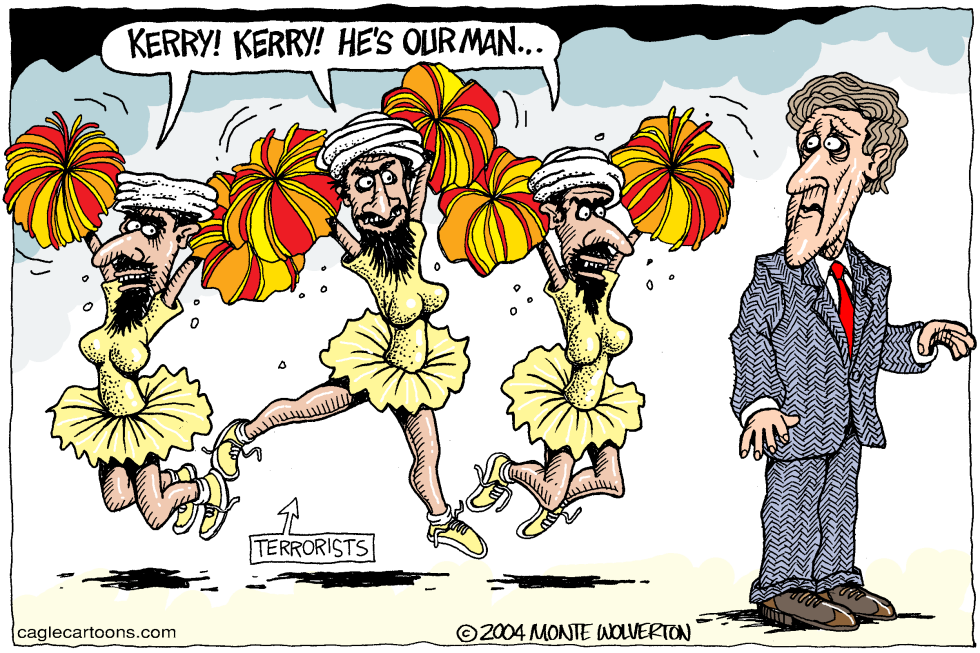  CHEERLEADERS FOR KERRY by Wolverton