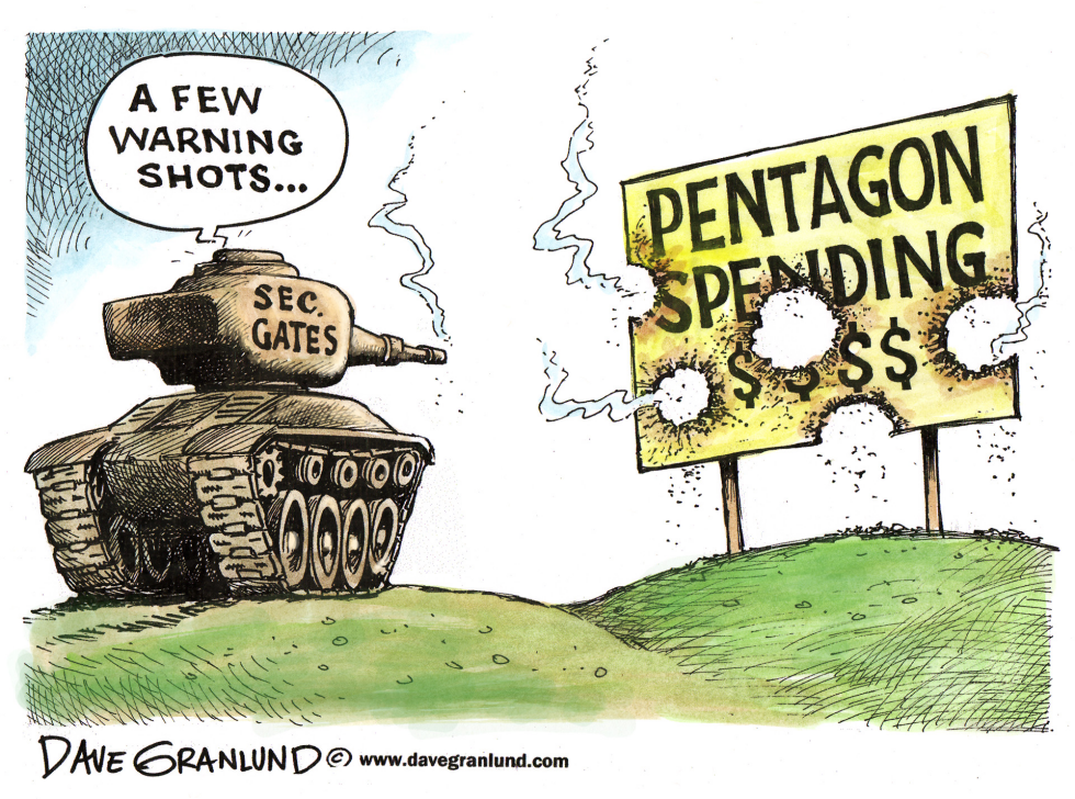  PENTAGON SPENDING TARGETED by Dave Granlund