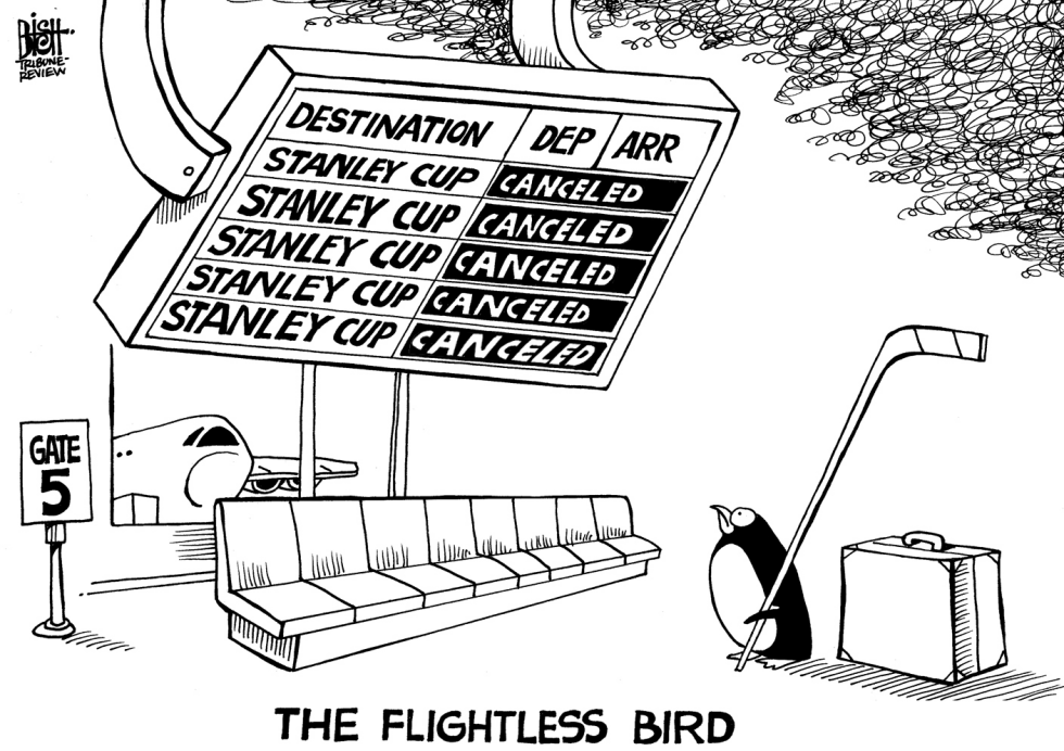 LOCAL- END OF PENGUINS SEASON, B/W