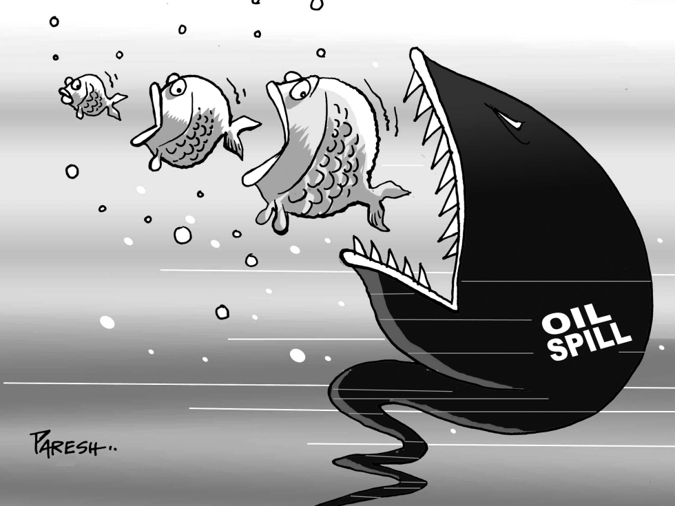 Oil spill threat