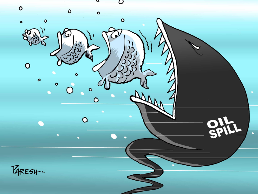 Oil spill threat COLOR