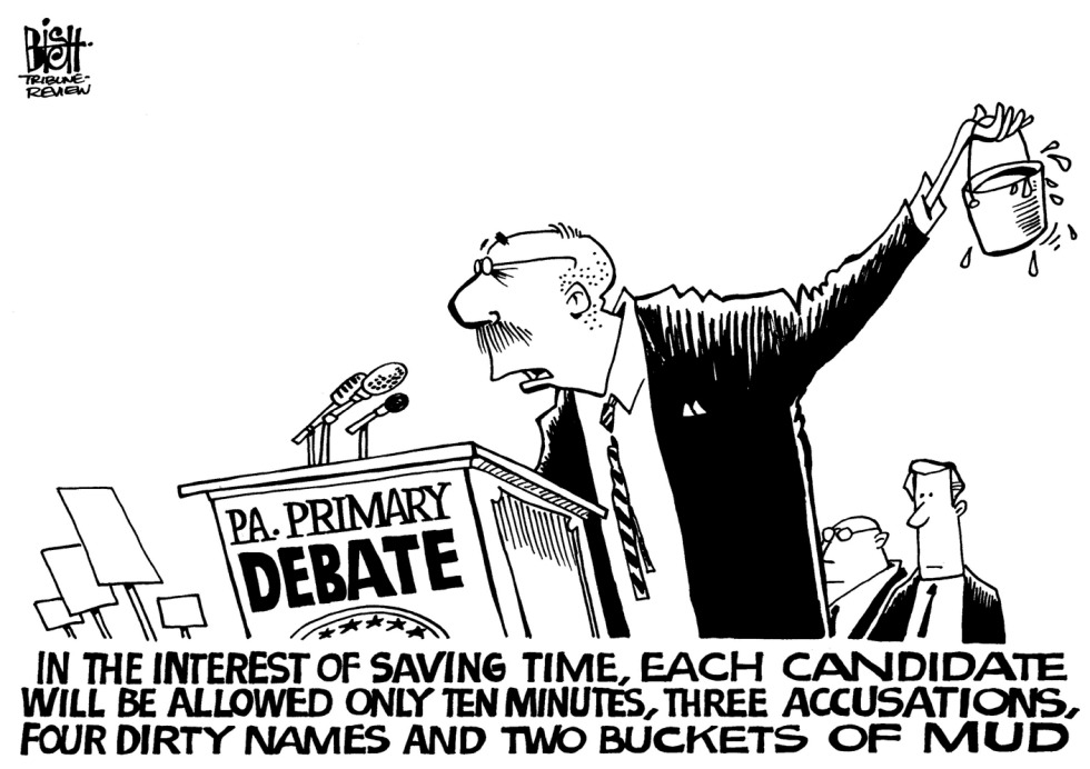LOCAL- PENNSYLVANIA PRIMARY, B/W
