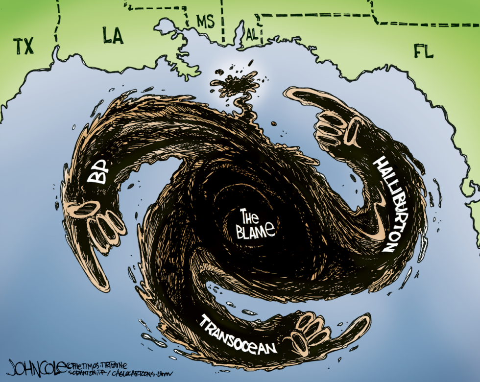 Oil spill blame COLOR