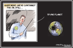BP CONTAINS OIL SPILL  by J.D. Crowe
