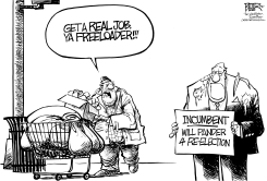 THROW THE BUMS OUT by Nate Beeler