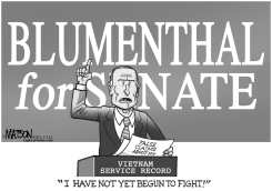 BLUMENTHAL DEFENDS MILITARY SERVICE RECORD by R.J. Matson