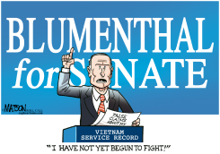 BLUMENTHAL DEFENDS MILITARY SERVICE RECORD by R.J. Matson