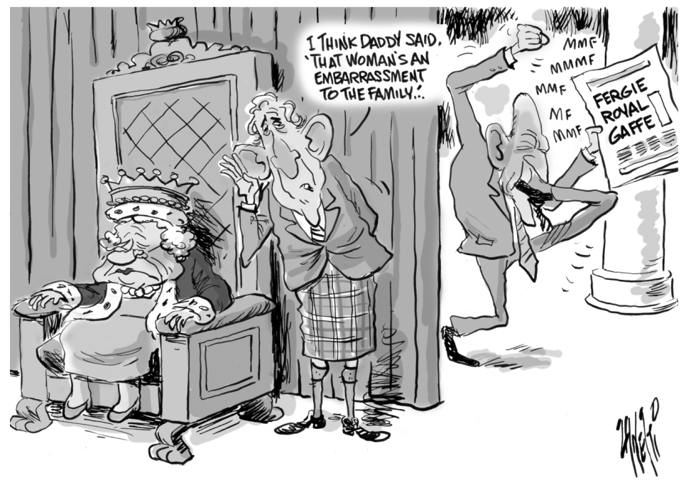 Fergie's Royal Gaffe bw