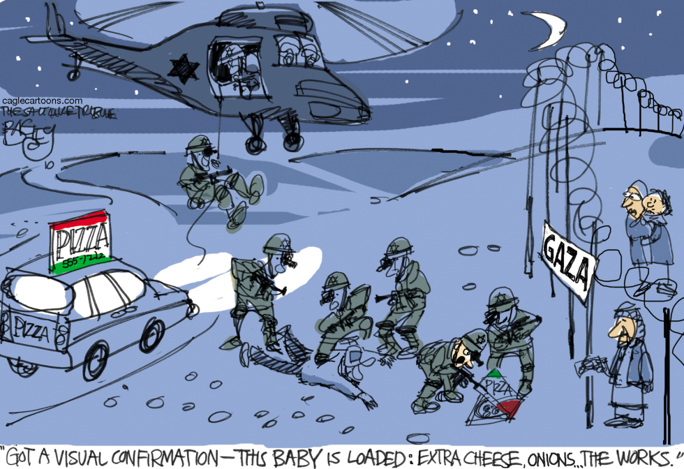  ISRAEL RAID by Pat Bagley