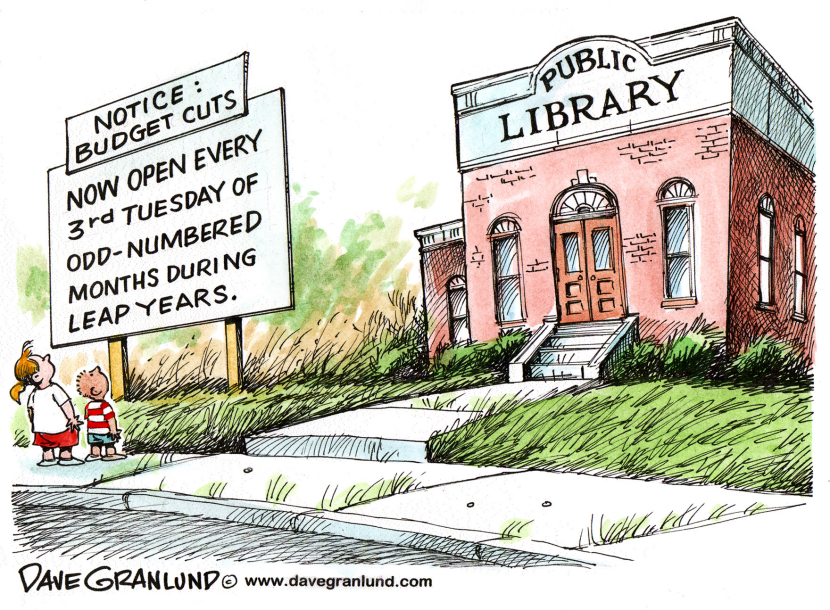 Library budget cuts