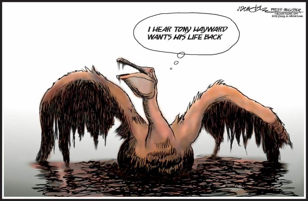 Oily Pelican wants his life back