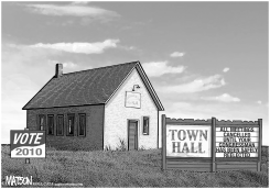 TOWN HALL MEETINGS HIATUS by R.J. Matson