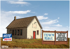 TOWN HALL MEETINGS HIATUS by R.J. Matson