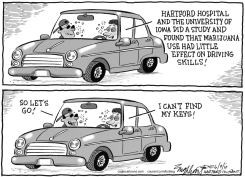 MARIJUANA WHILE DRIVING by Bob Englehart