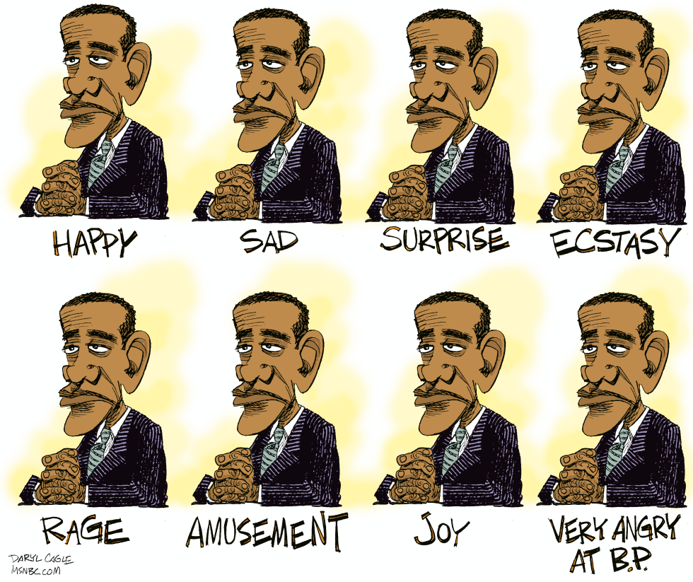  OBAMA EMOTIONS  by Daryl Cagle