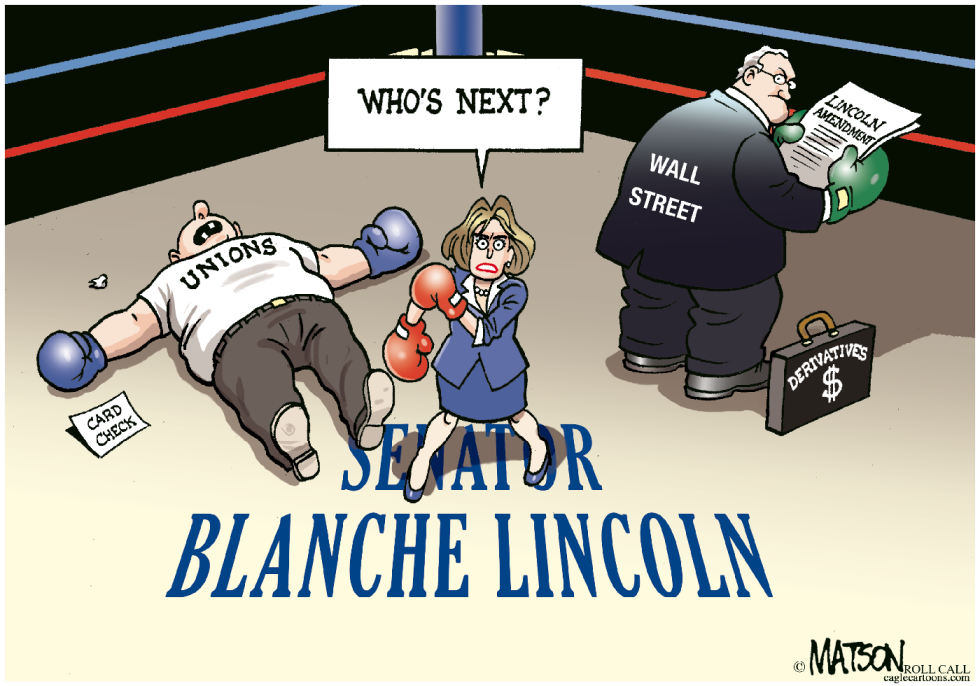 Senator Blanche Lincoln Beats The Unions-COLOR