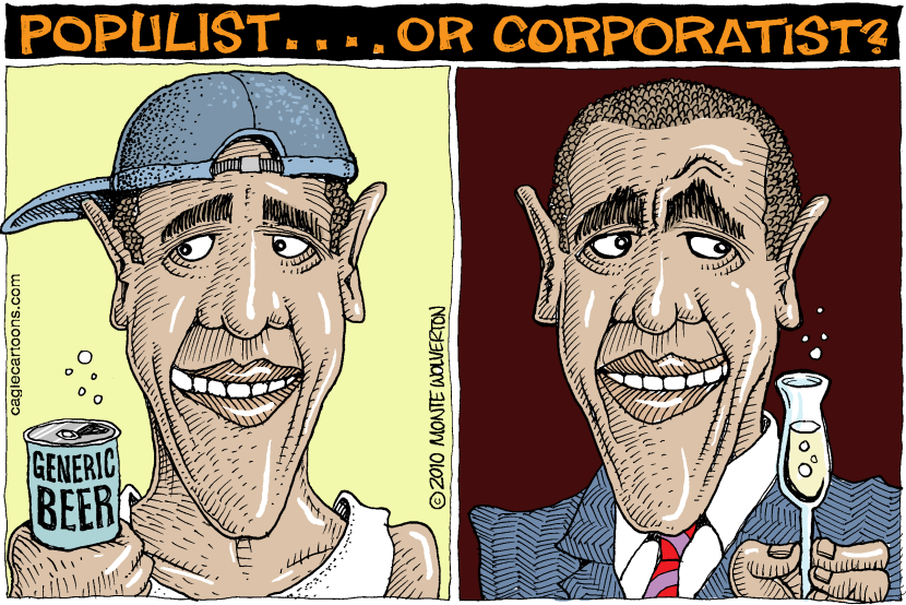 Obama -- Populist or Corporatist COLOR